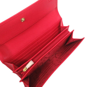 新品同様 フルラ 2つ折り L字ファスナー レザー レッド 赤 長財布 0715【中古】Furla