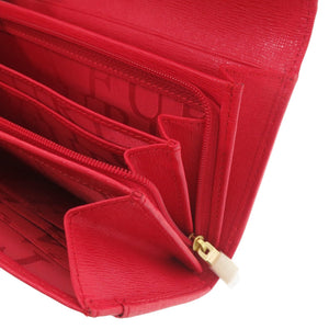新品同様 フルラ 2つ折り L字ファスナー レザー レッド 赤 長財布 0715【中古】Furla