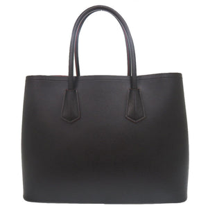 プラダ ドゥーブレ ダブル サフィアーノ レザー ブラック トートバッグ ハンドバッグ 黒 0728【中古】PRADA