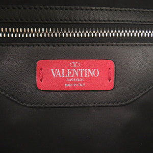 ヴァレンティノ ガラヴァーニ VLTN レザー ブラック ボディバッグ ウエストバッグ 黒 0730【中古】Valentino Garavani