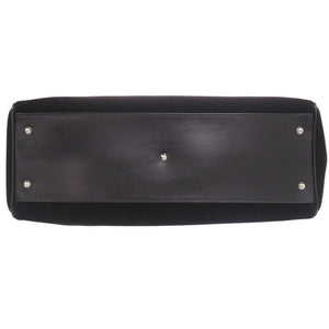 美品 アニヤ ハインドマーチ スウェード/レザー ブラック ハンドバッグ 黒 0763【中古】Anya Hindmarch