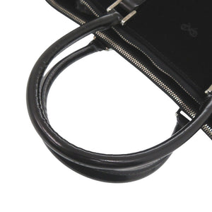美品 アニヤ ハインドマーチ スウェード/レザー ブラック ハンドバッグ 黒 0763【中古】Anya Hindmarch