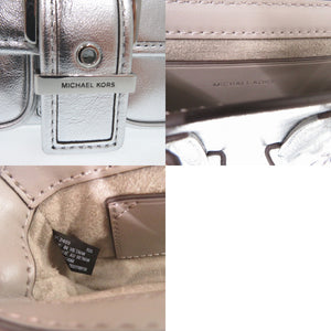 未使用品 マイケルコース COLBY メタリック レザー ショルダーバッグ エクストラスモール レザー シルバー 0765【中古】Michael Kors