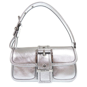 未使用品 マイケルコース COLBY メタリック レザー ショルダーバッグ エクストラスモール レザー シルバー 0765【中古】Michael Kors