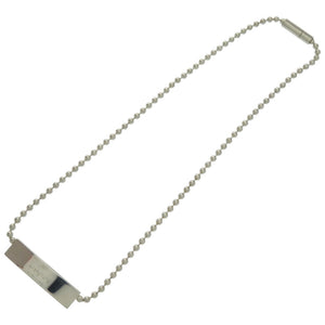 美品 グッチ ロゴプレート ボールチェーン 1697AR シルバー925 シルバー チョーカー 0768【中古】GUCCI