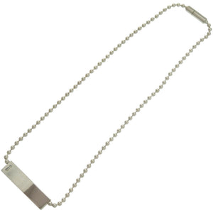 美品 グッチ ロゴプレート ボールチェーン 1697AR シルバー925 シルバー チョーカー 0768【中古】GUCCI