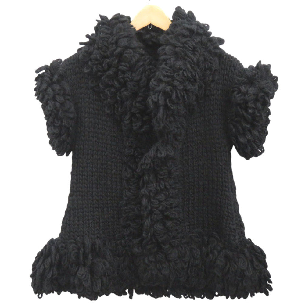 美品 ヨウジヤマモト ウール ブラック ニットジャケット 黒 0772【中古】Yohji Yamamoto