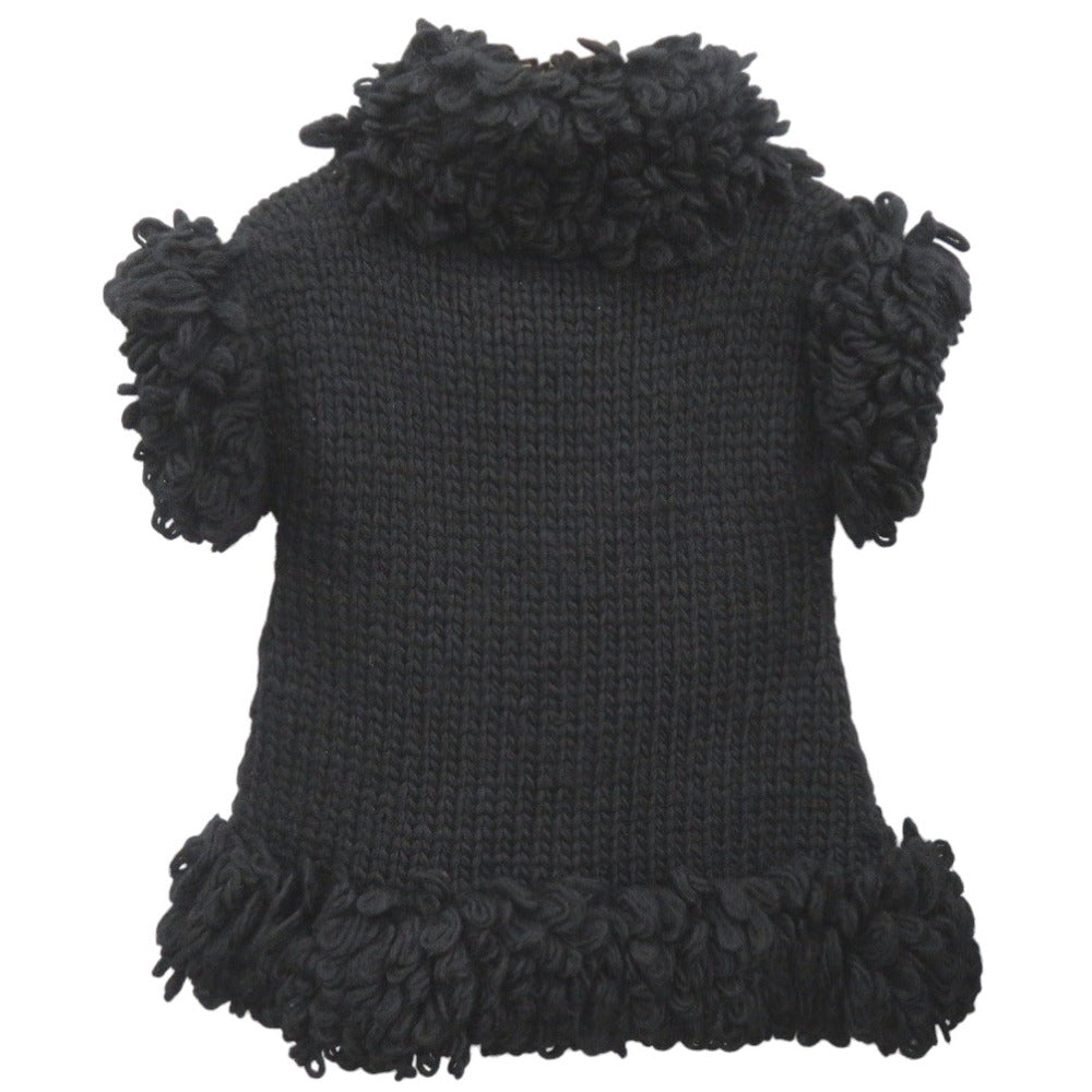 美品 ヨウジヤマモト ウール ブラック ニットジャケット 黒 0772【中古】Yohji Yamamoto