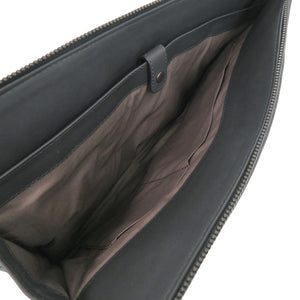美品 ボッテガヴェネタ イントレチャート レザー グレー クラッチバッグ 0782【中古】BOTTEGAVENETA