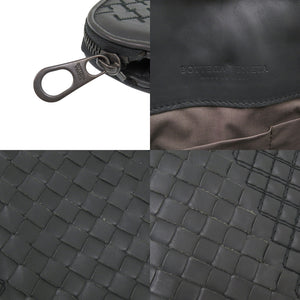 美品 ボッテガヴェネタ イントレチャート レザー グレー クラッチバッグ 0782【中古】BOTTEGAVENETA
