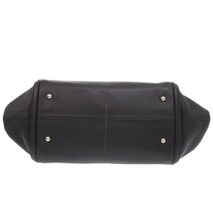 美品 トッズ レザー ブラック トートバッグ 黒 ハンドバッグ 0816【中古】TOD’S