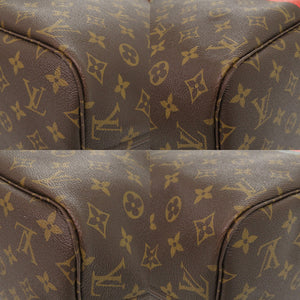 新品同様 ルイ ヴィトン ネヴァーフルMM ポーチ付 モンモノグラム ライトブルー トートバッグ LV 0819【中古】LOUIS VUITTON