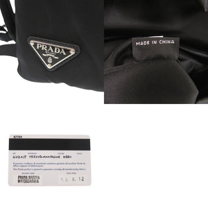 美品 プラダ TESSUT MONTAGNA 2VZ019 バックパック ナイロン レザー ブラック リュック 黒 0836【中古】PRADA