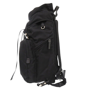 美品 プラダ TESSUT MONTAGNA 2VZ019 バックパック ナイロン レザー ブラック リュック 黒 0836【中古】PRADA