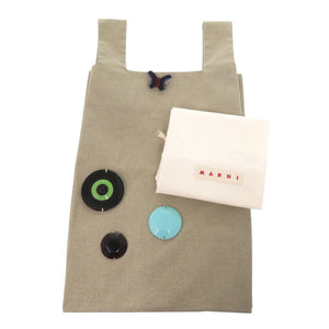 新品同様 マルニ キャンバス ベージュ トートバッグ 0838【中古】MARNI