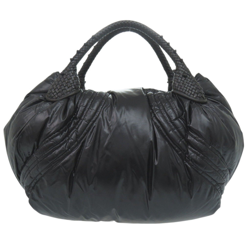 美品 フェンディ × モンクレール スパイバッグ ナイロン/レザー ブラック ハンドバッグ 黒 0849【中古】FENDI