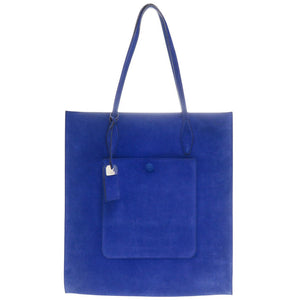 美品 トッズ スウェード ブルー トートバッグ 青 0864【中古】TOD’S
