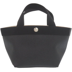 美品 エルベ シャプリエ 701GP Lux Boat Tote S コットン/コーテッドキャンバス ブラック ハンドバッグ 黒 0889【中古】Herve Chapelier