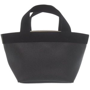 美品 エルベ シャプリエ 701GP Lux Boat Tote S コットン/コーテッドキャンバス ブラック ハンドバッグ 黒 0889【中古】Herve Chapelier