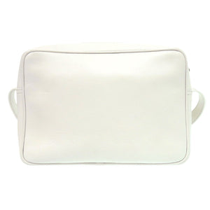 美品 マックスマーラ ロゴ レザー ホワイト ショルダーバッグ 0909【中古】MAX MARA
