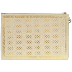 美品 グッチ ×SEGA GUCCYプリント セカンドバッグ 510489 レザー アイボリー 白 クラッチバッグ 0913【中古】GUCCI