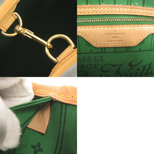 ルイ ヴィトン ネヴァーフルPM ポーチ付 モンモノグラム グリーン トートバッグ LV 0934【中古】LOUIS VUITTON