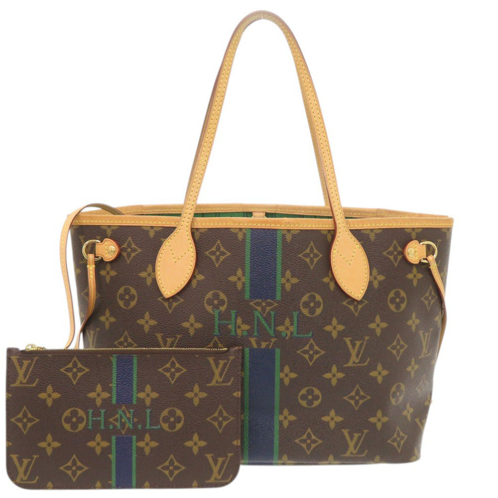 ルイ ヴィトン ネヴァーフルPM ポーチ付 モンモノグラム グリーン トートバッグ LV 0934【中古】LOUIS VUITTON