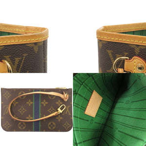 ルイ ヴィトン ネヴァーフルPM ポーチ付 モンモノグラム グリーン トートバッグ LV 0934【中古】LOUIS VUITTON