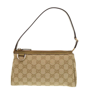 グッチ アクセサリーポーチ 145750 GGキャンバス ベージュ ハンドバッグ 0941【中古】GUCCI