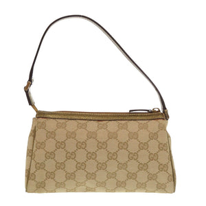 グッチ アクセサリーポーチ 145750 GGキャンバス ベージュ ハンドバッグ 0941【中古】GUCCI