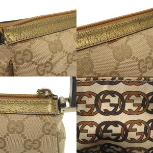 グッチ アクセサリーポーチ 145750 GGキャンバス ベージュ ハンドバッグ 0941【中古】GUCCI