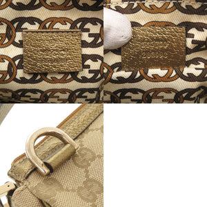 グッチ アクセサリーポーチ 145750 GGキャンバス ベージュ ハンドバッグ 0941【中古】GUCCI