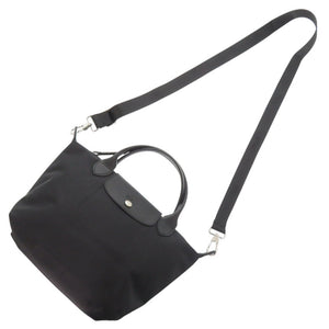未使用 ロンシャン 2WAY ル プリアージュ S ブラック ハンドバッグ 黒 0947【中古】Longchamp