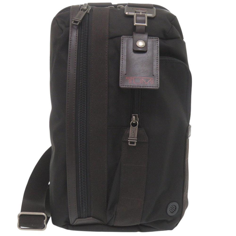 美品 トゥミ ブラック ショルダーバッグ ボディバッグ 黒 0949【中古】TUMI メンズ