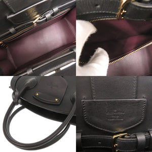 ルイ ヴィトン ネオスティーマーPM オートマロキヌリ レザー ブラック ハンドバッグ 黒 LV 0951【中古】LOUIS VUITTON