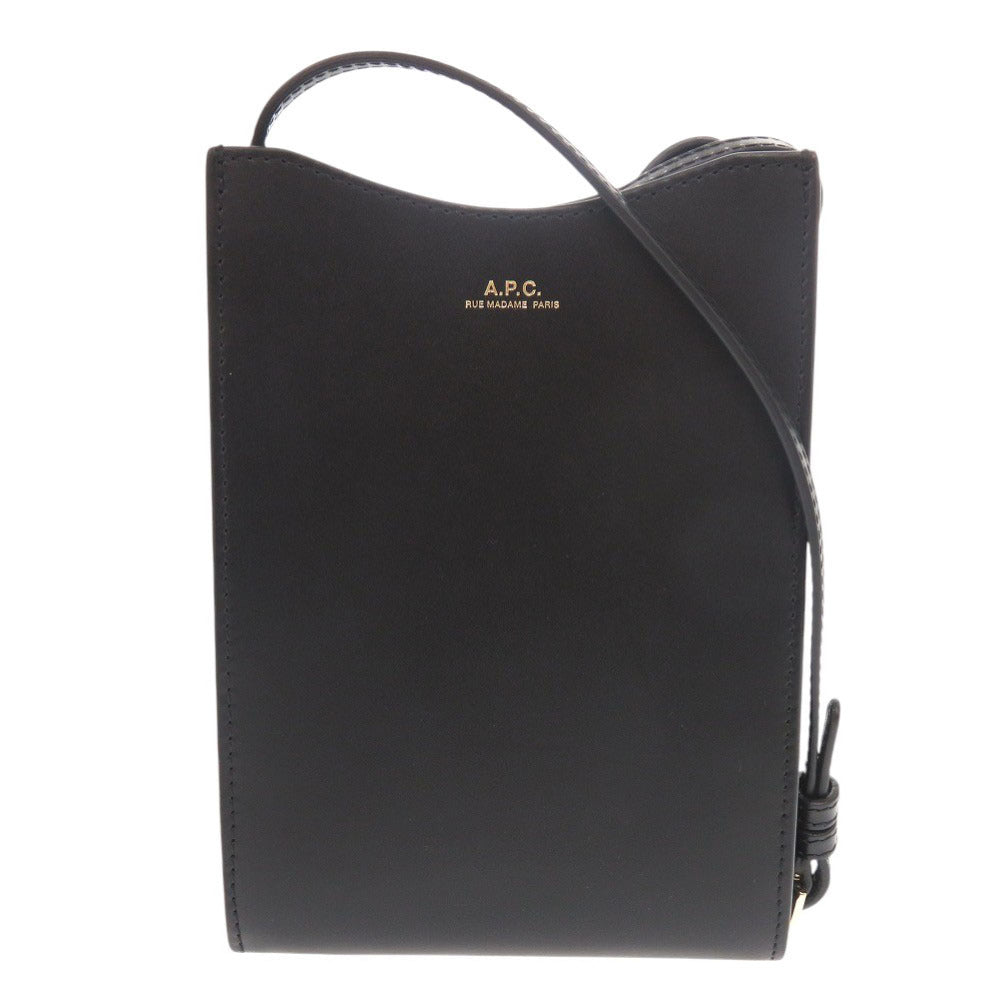 新品同様 アーペーセー neck pouch jamie レザー ブラック ショルダーバッグ 黒 0966【中古】A.P.C.