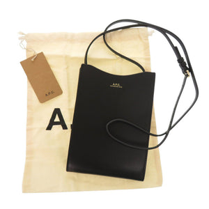 新品同様 アーペーセー neck pouch jamie レザー ブラック ショルダーバッグ 黒 0966【中古】A.P.C.