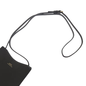 新品同様 アーペーセー neck pouch jamie レザー ブラック ショルダーバッグ 黒 0966【中古】A.P.C.