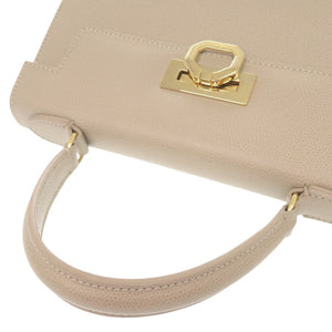 美品 カルボッティ エレナ レザー ベージュ 2WAY ハンドバッグ ショルダーバッグ 0972【中古】Carbotti