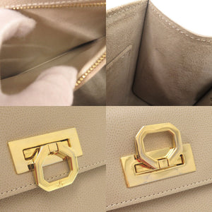 美品 カルボッティ エレナ レザー ベージュ 2WAY ハンドバッグ ショルダーバッグ 0972【中古】Carbotti