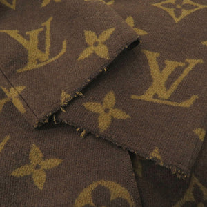 美品 ルイ ヴィトン モノグラム 総柄 サイズ34 ウール カシミヤ ブラウン アウター コート LV 0974【中古】LOUIS VUITTON