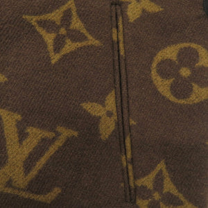 美品 ルイ ヴィトン モノグラム 総柄 サイズ34 ウール カシミヤ ブラウン アウター コート LV 0974【中古】LOUIS VUITTON