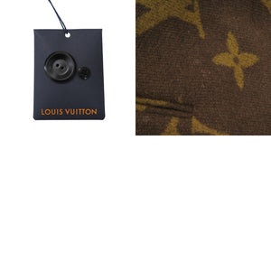 美品 ルイ ヴィトン モノグラム 総柄 サイズ34 ウール カシミヤ ブラウン アウター コート LV 0974【中古】LOUIS VUITTON