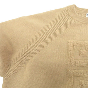 ジバンシィ 4Gロゴ クルーネック セーター ニット カシミヤ ベージュ 0995【中古】GIVENCHY