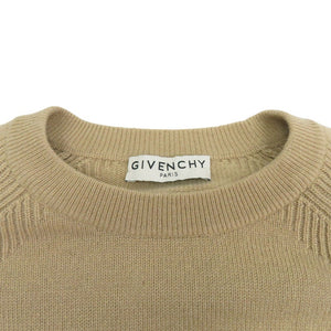ジバンシィ 4Gロゴ クルーネック セーター ニット カシミヤ ベージュ 0995【中古】GIVENCHY
