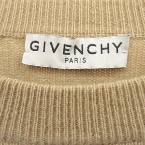 ジバンシィ 4Gロゴ クルーネック セーター ニット カシミヤ ベージュ 0995【中古】GIVENCHY