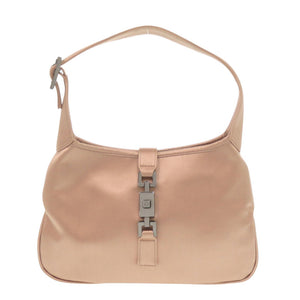 美品 グッチ ヴィンテージ ジャッキー 005 0775 サテン ピンク ハンドバッグ 1000【中古】GUCCI