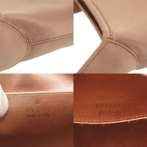 美品 グッチ ヴィンテージ ジャッキー 005 0775 サテン ピンク ハンドバッグ 1000【中古】GUCCI