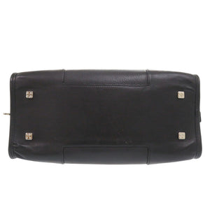美品 ロエベ アマソナ28 レザー ブラック ハンドバッグ 黒 1013【中古】LOEWE