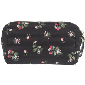 新品同様 モンクレール 花柄 コスメポーチ ブラック ポーチ 黒 1038【中古】MONCLER
